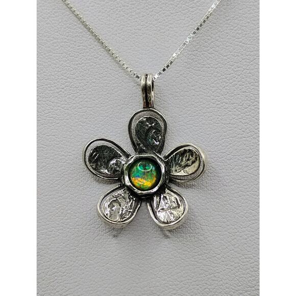 Vintage Signed Shube Opal Necklace - Picture 1 of 4